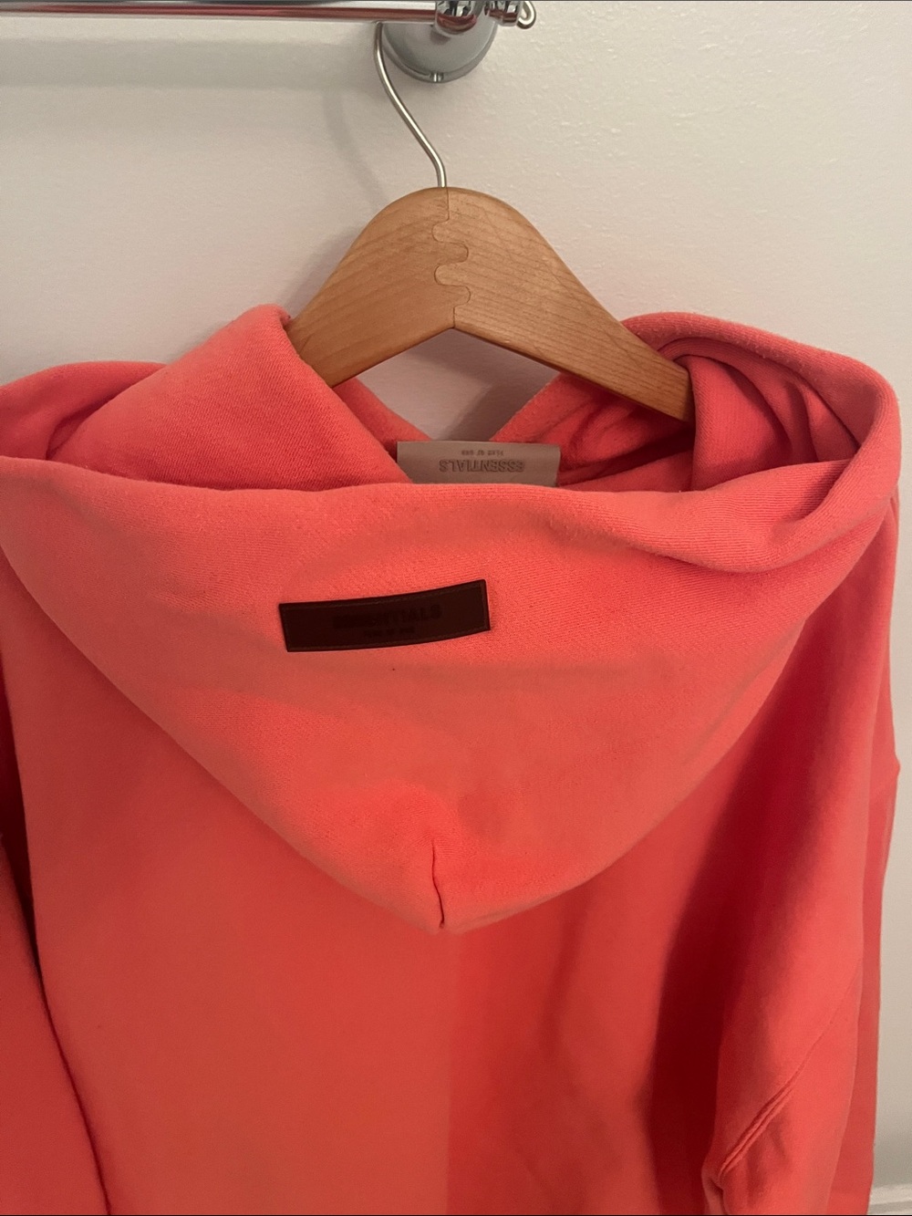 Essentials Fear of God Coral Crewneck Hoodie with Subtle Logo - Picture 12 of 12
